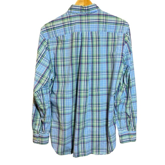 Vineyard Vines Slim Fit Tucker Shirt Mens Medium Light Blue Plaid Shep & Ian - Picture 4 of 12